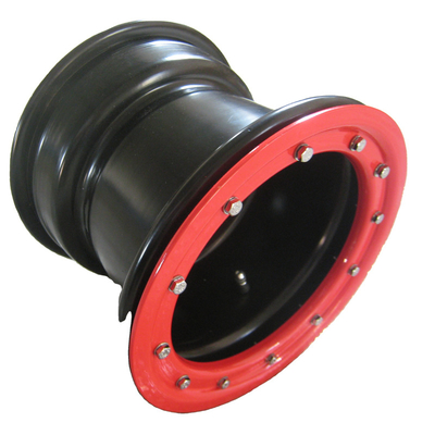 Beadlock 10x8 Inch Polished Spun Aluminum Sports ATV Wheels